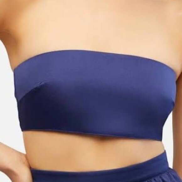 WeWoreWhat Tops - WeWoreWhat Duchess Satin Bandeau Top - Navy - Size 4 - NWT